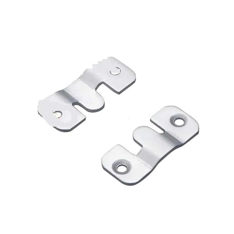 Stainless Steel Wall Hook Keyhole Hanger Flush Mount Bracket Set 4pcs