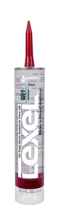 Sashco Inc 13010 18 Pack 10.5 oz. Lexel Adhesive Caulk, Clear