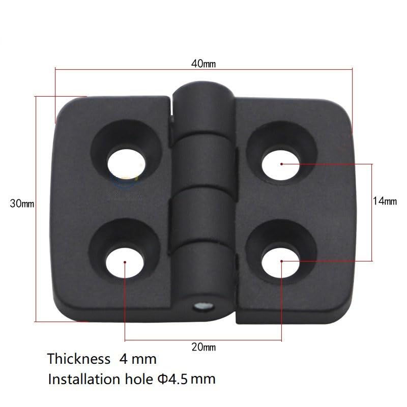 10pcs Nylon Mini Hinges Black Plastic Cabinet Door Hinges