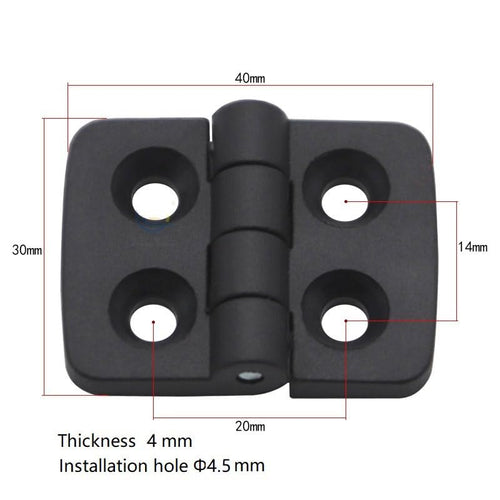 10pcs Nylon Mini Hinges Black Plastic Cabinet Door Hinges