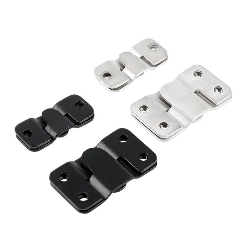Stainless Steel Wall Hook Keyhole Hanger Flush Mount Bracket Set 4pcs