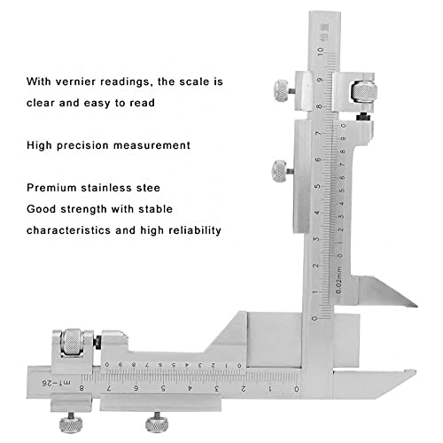 Stainless Steel Gear Tooth Vernier Caliper Thickness Gauge Measuring Tool