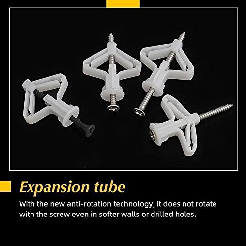 Drywall Anchors with Screws Nylon Expansion Wall Anchors Set