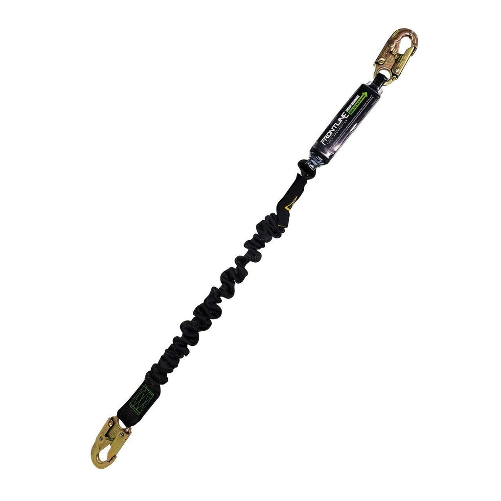 6' Adjustable Restraint Lanyard with Snap Hook Ends for Safety Harness Use
