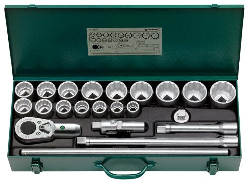 22 Piece 3/4" Drive Socket Set with Steel Case
