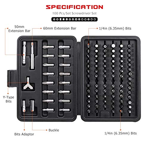 100 In 1 Precision Screwdriver Set Multifunction Hand Tool Kit