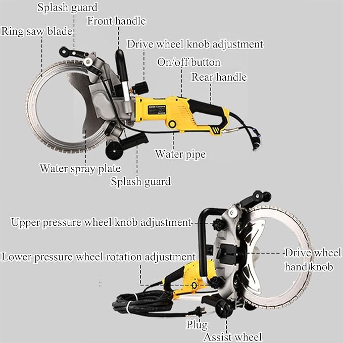 5000W Electric Wall Chaser Concrete Cutter Saw for Brick and Granite