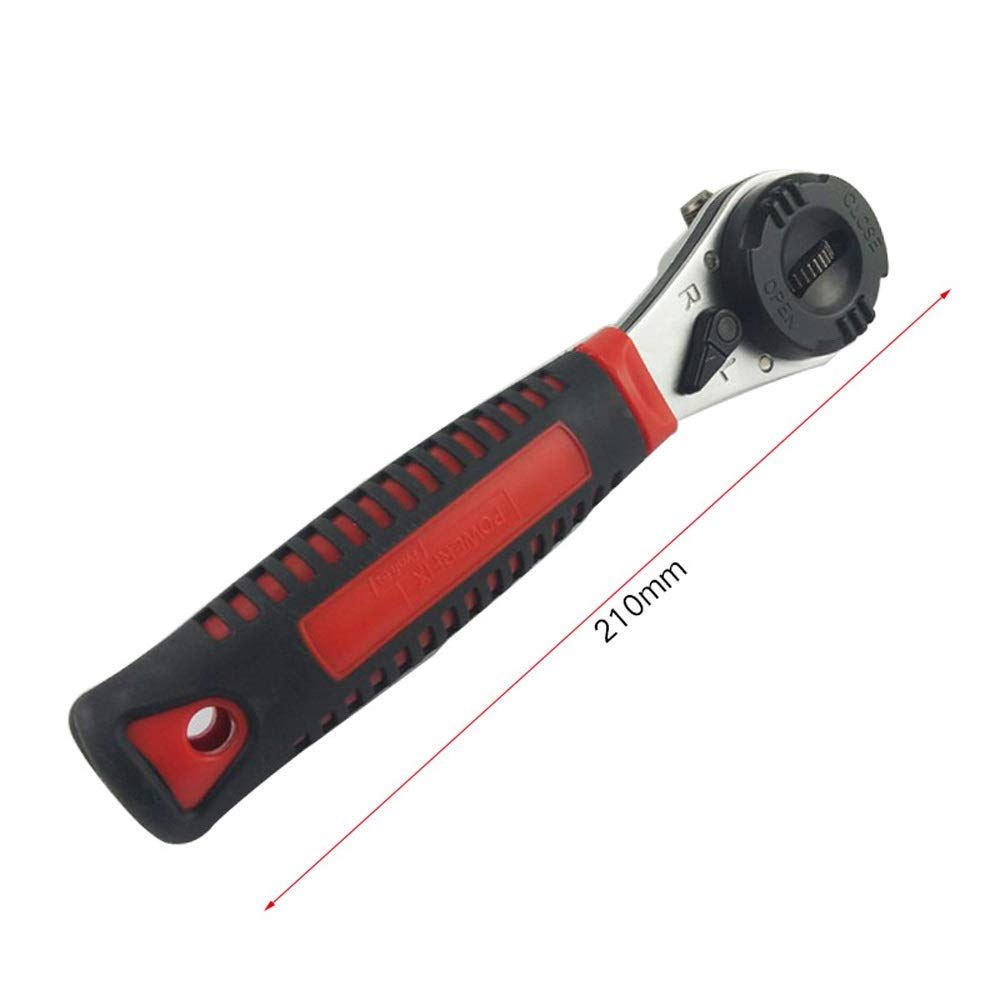6-22mm Adjustable Universal Ratchet Wrench Multifunctional Repair Tool