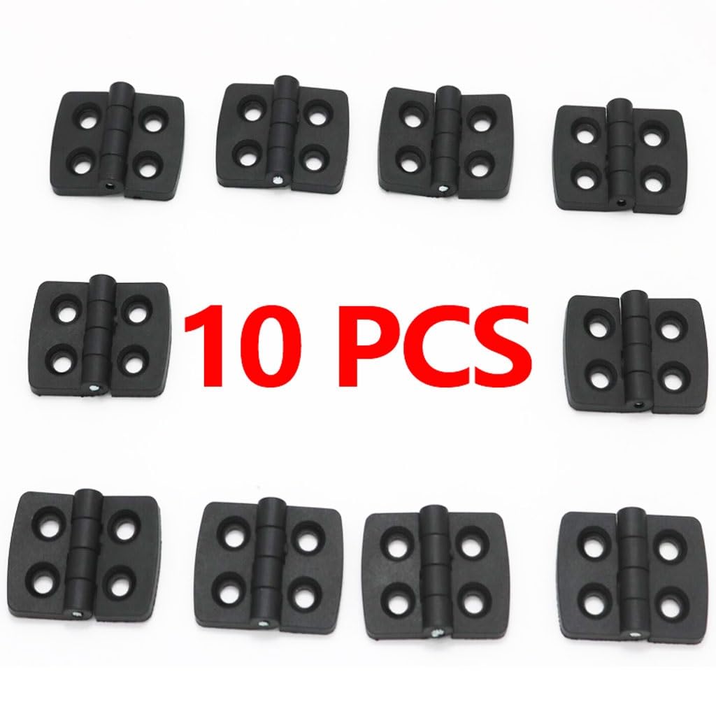 10pcs Nylon Mini Hinges Black Plastic Cabinet Door Hinges