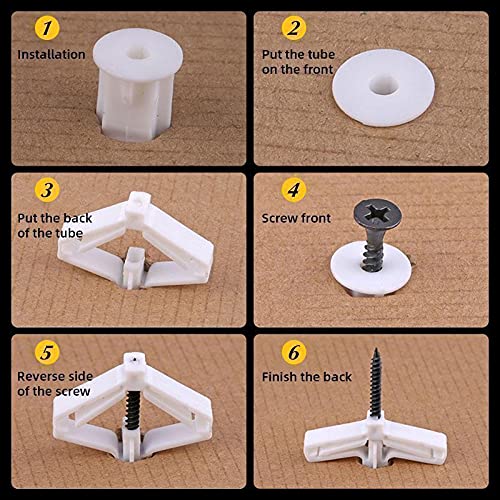 Drywall Anchors with Screws Nylon Expansion Wall Anchors Set