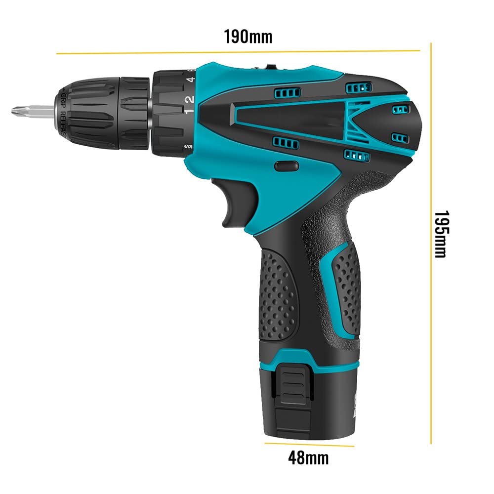 Cordless Electric Screwdriver Set 18+1 Torque Rechargeable Drill Tool
