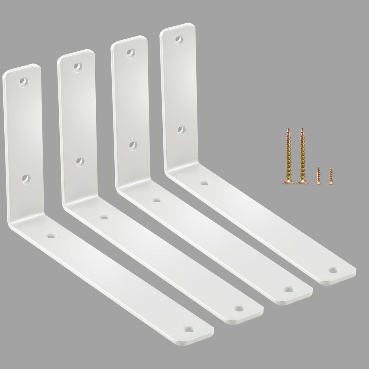 L Shape Metal Shelf Brackets with Screws for Floating Shelves