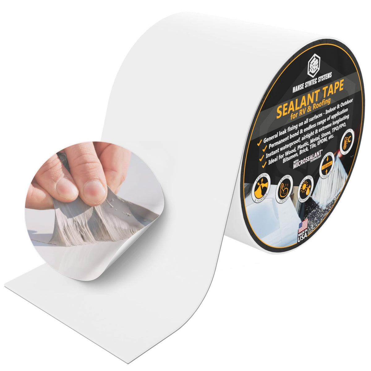 Waterproof Roofing Repair Tape with Micro Sealant UV & Weather Resistant