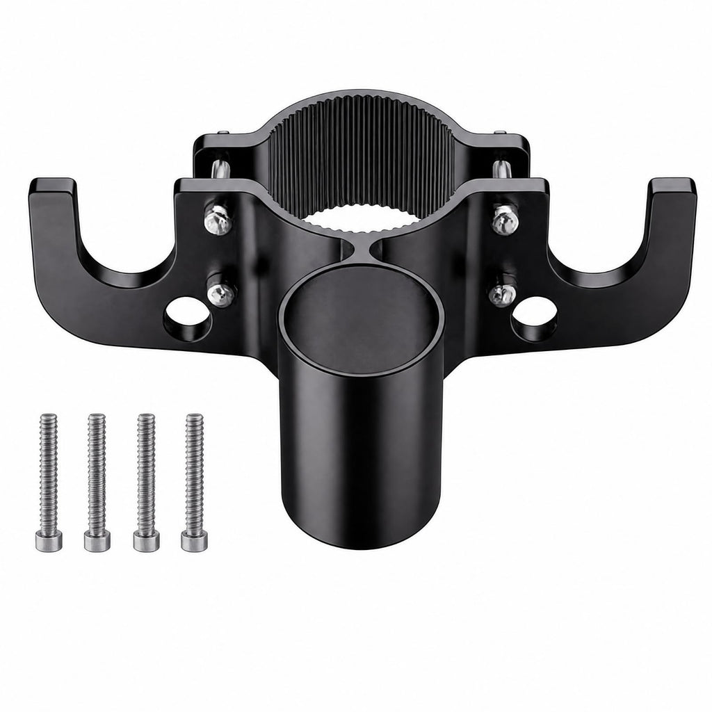 Aluminum Alloy Trailer Chain Holder with Ribbed Clamp Hook for Truck & RV