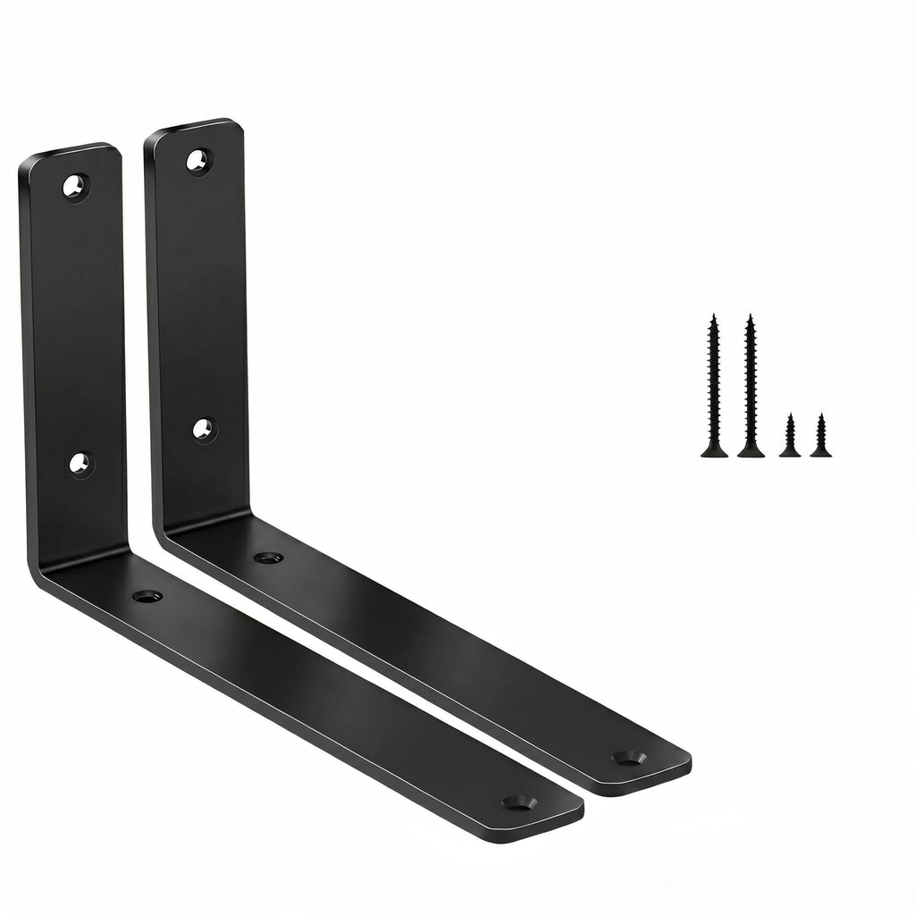 L Shape Metal Shelf Brackets with Screws for Floating Shelves