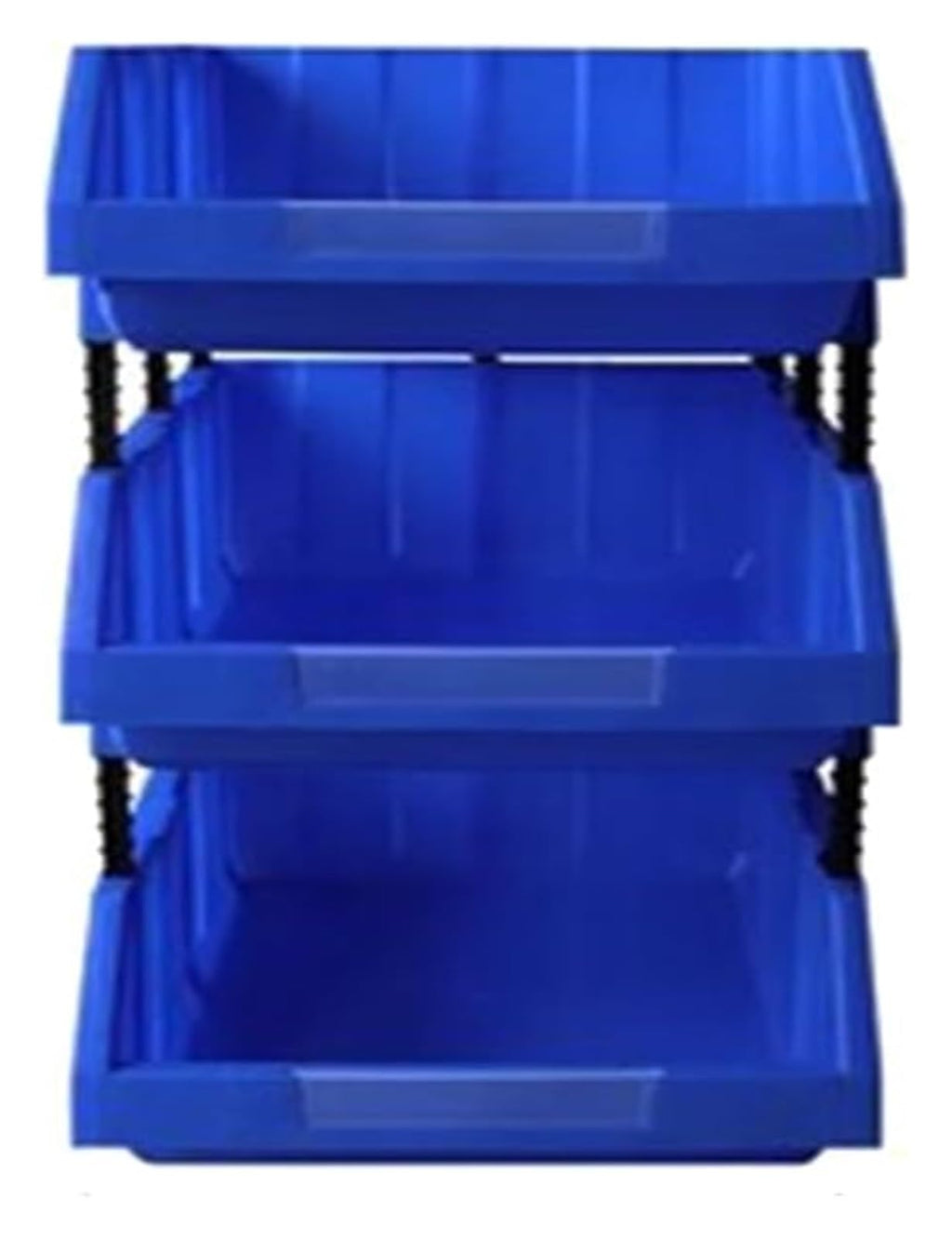 Floor Standing Parts Storage Rack with Bins for Garage & Hardware Organization