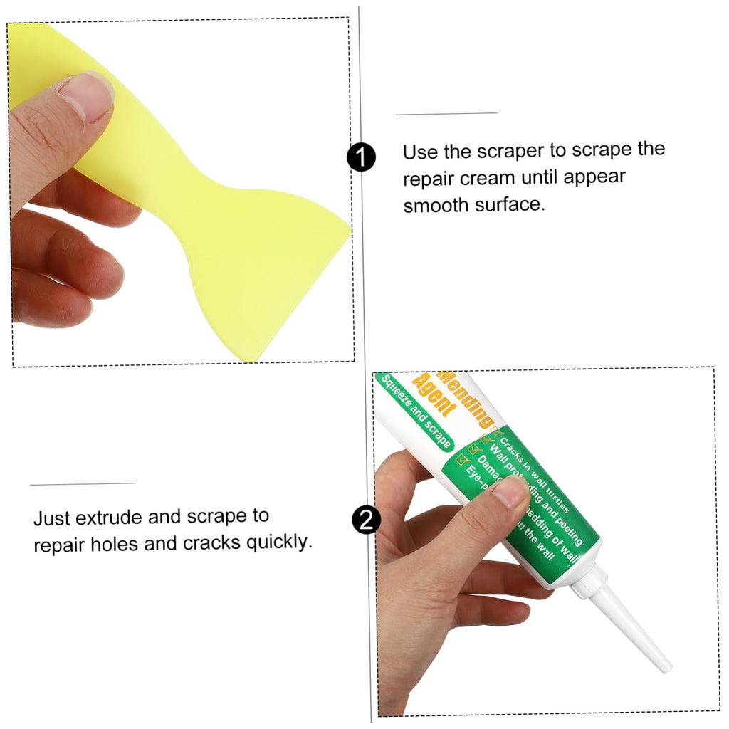 Wall Repair Paste Kit with Scraper, Fast Solution for Drill Holes