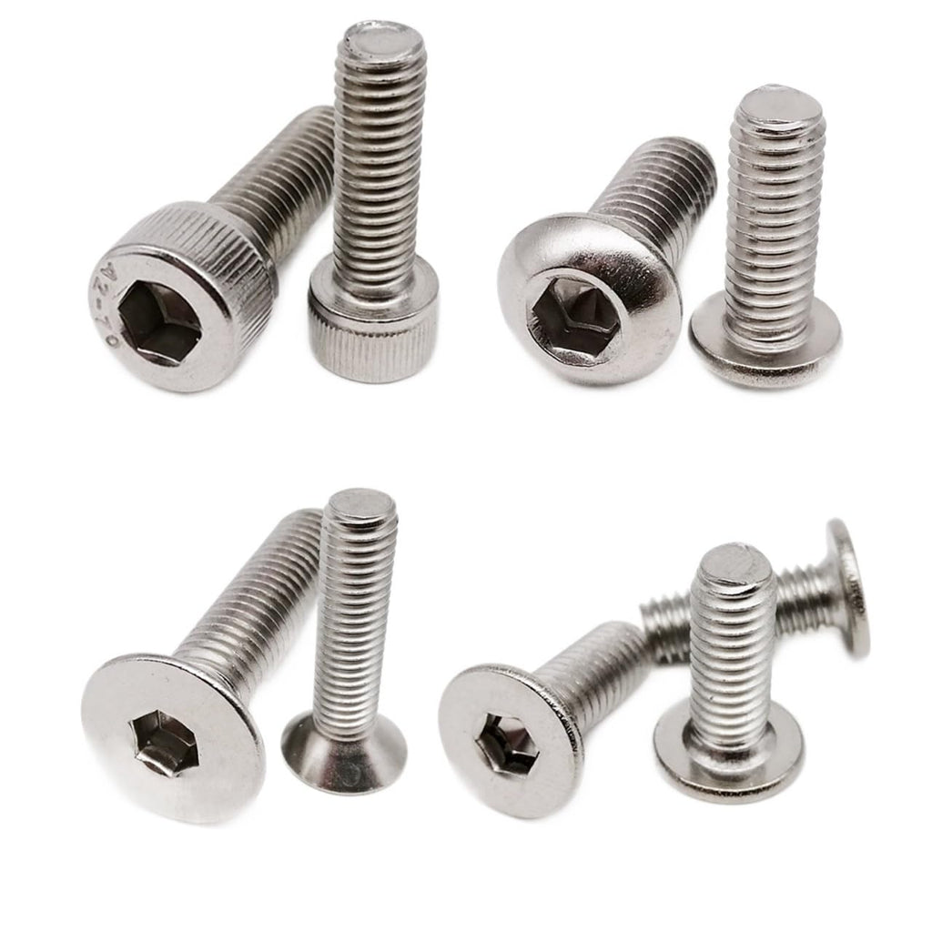 M2-M5 Stainless Steel Hex Socket Screw Bolt Nut Washer Kit 1140pcs