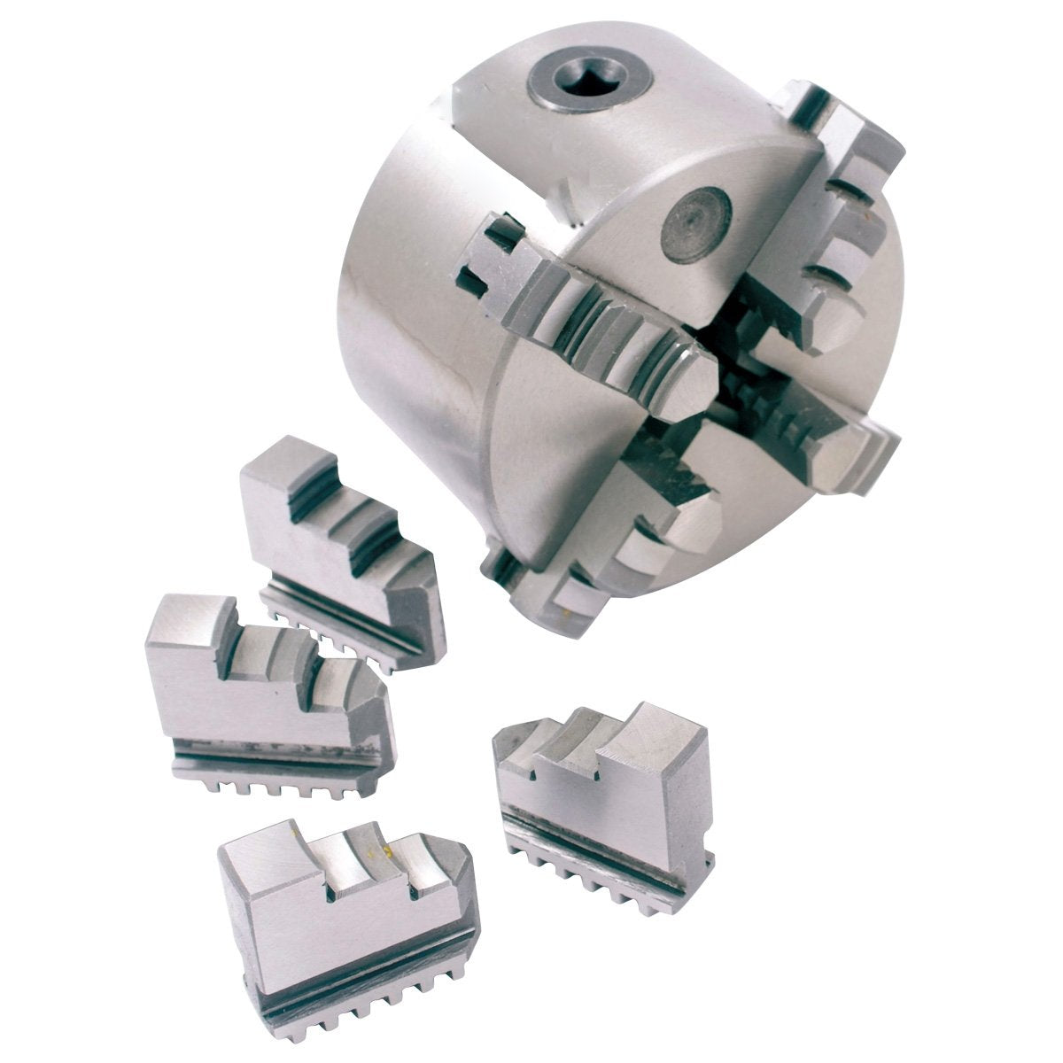 HHIP 3900-0432 12" 4-Jaw Plain Back Self-Centering Lathe Chuck