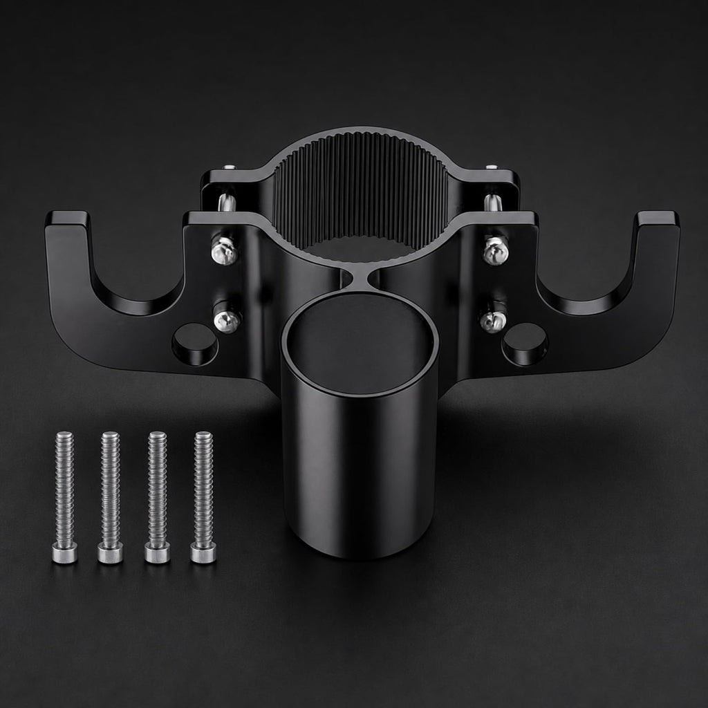 Aluminum Alloy Trailer Chain Holder with Ribbed Clamp Hook for Truck & RV
