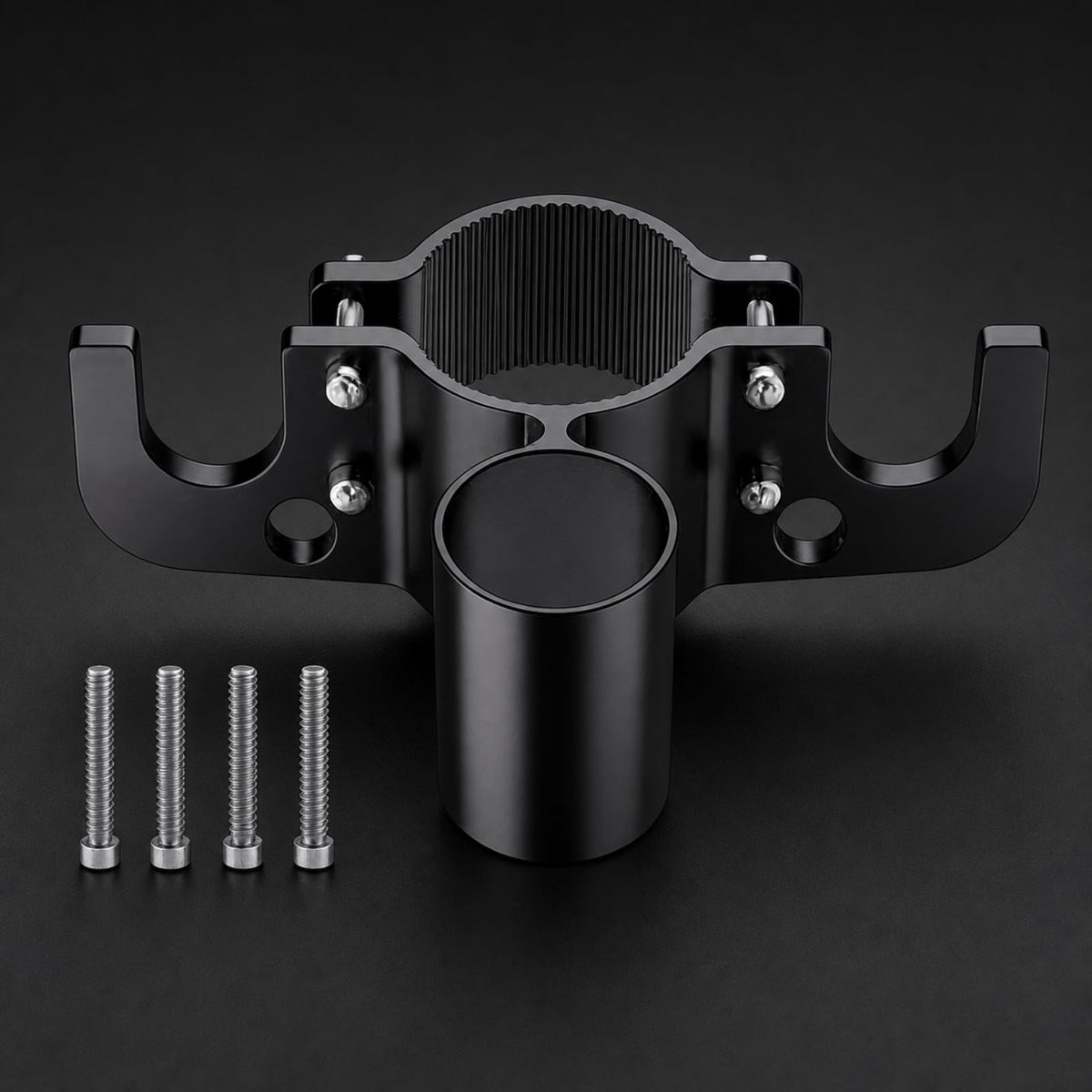 Aluminum Alloy Trailer Chain Holder with Ribbed Clamp Hook for Truck & RV