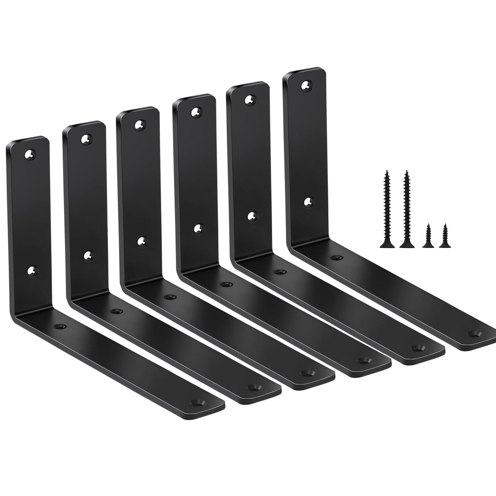 L Shape Metal Shelf Brackets with Screws for Floating Shelves