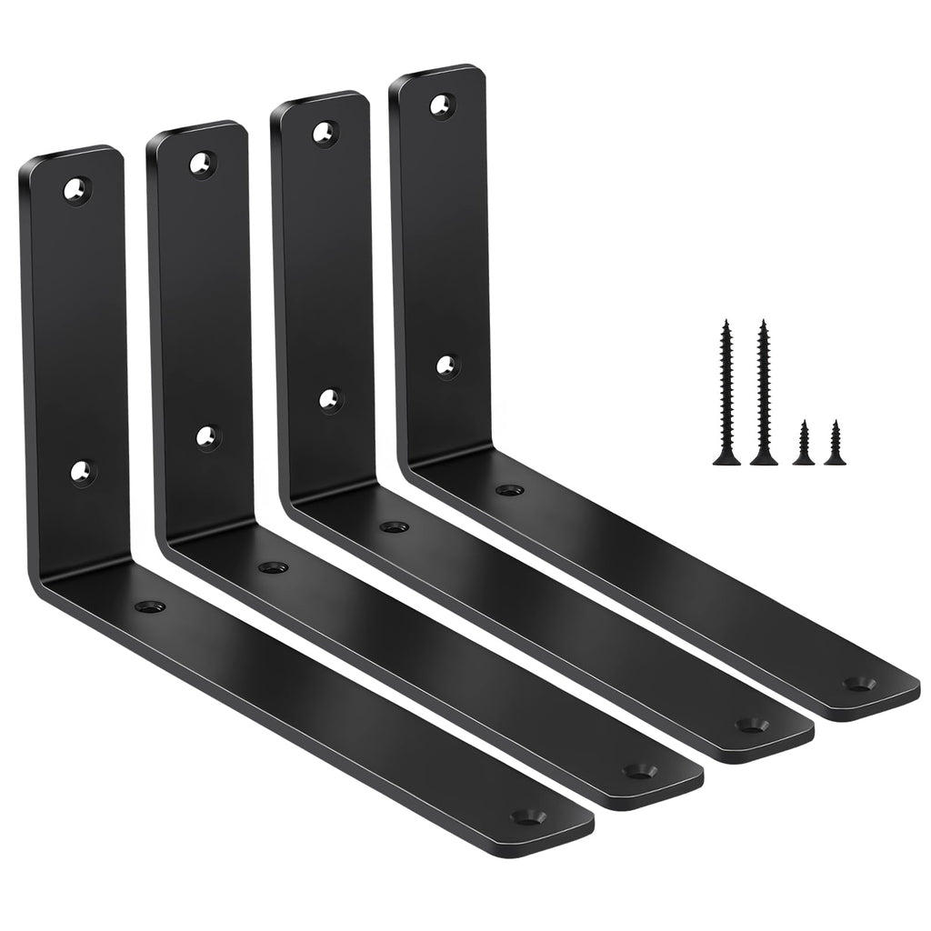 L Shape Metal Shelf Brackets with Screws for Floating Shelves