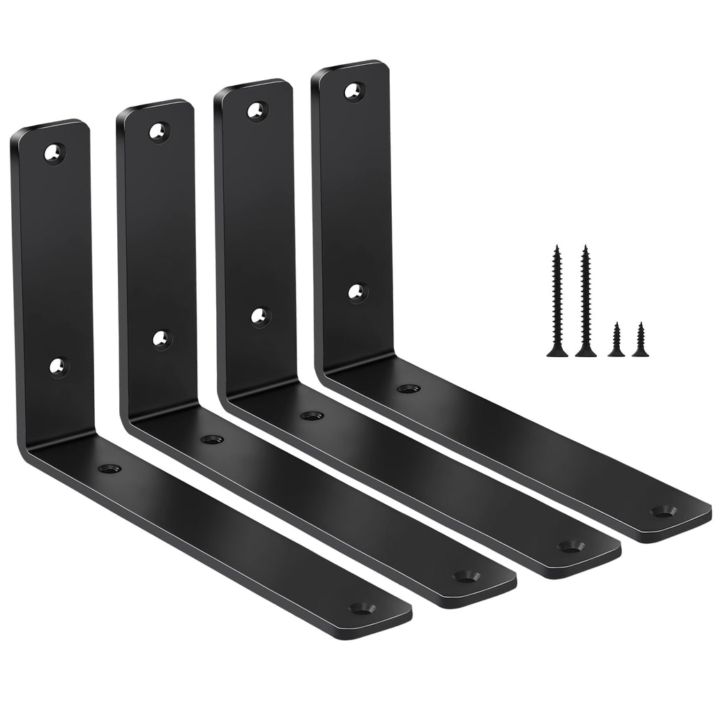 L Shape Metal Shelf Brackets with Screws for Floating Shelves