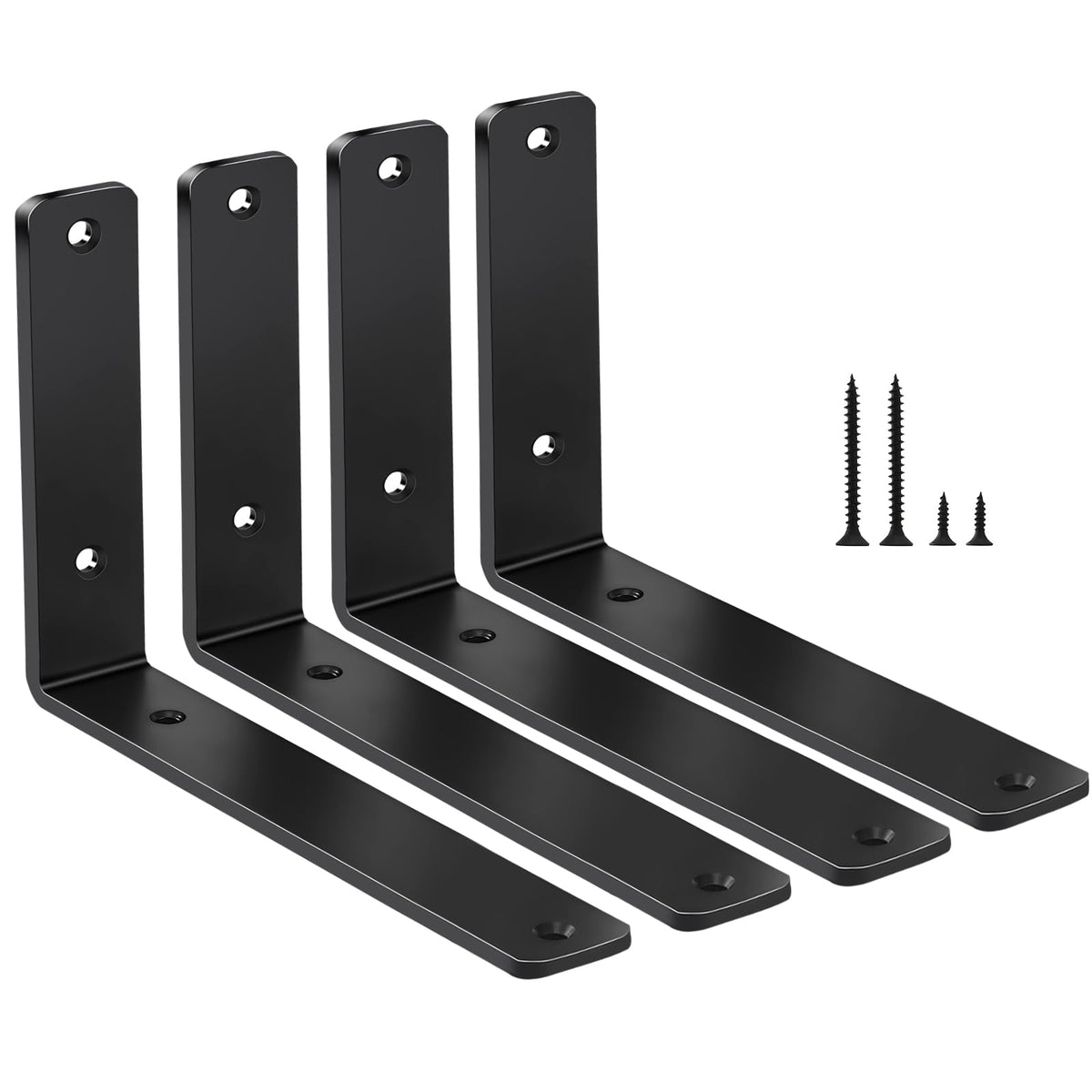 L Shape Metal Shelf Brackets with Screws for Floating Shelves