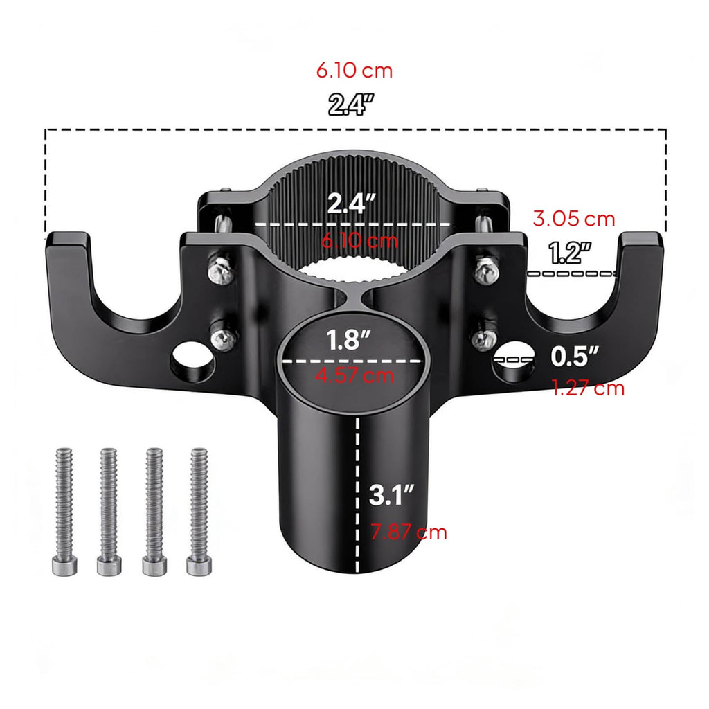 Aluminum Alloy Trailer Chain Holder with Ribbed Clamp Hook for Truck & RV
