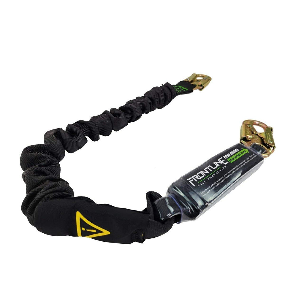 6' Adjustable Restraint Lanyard with Snap Hook Ends for Safety Harness Use