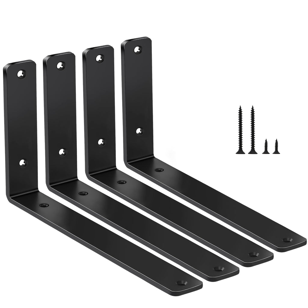 L Shape Metal Shelf Brackets with Screws for Floating Shelves