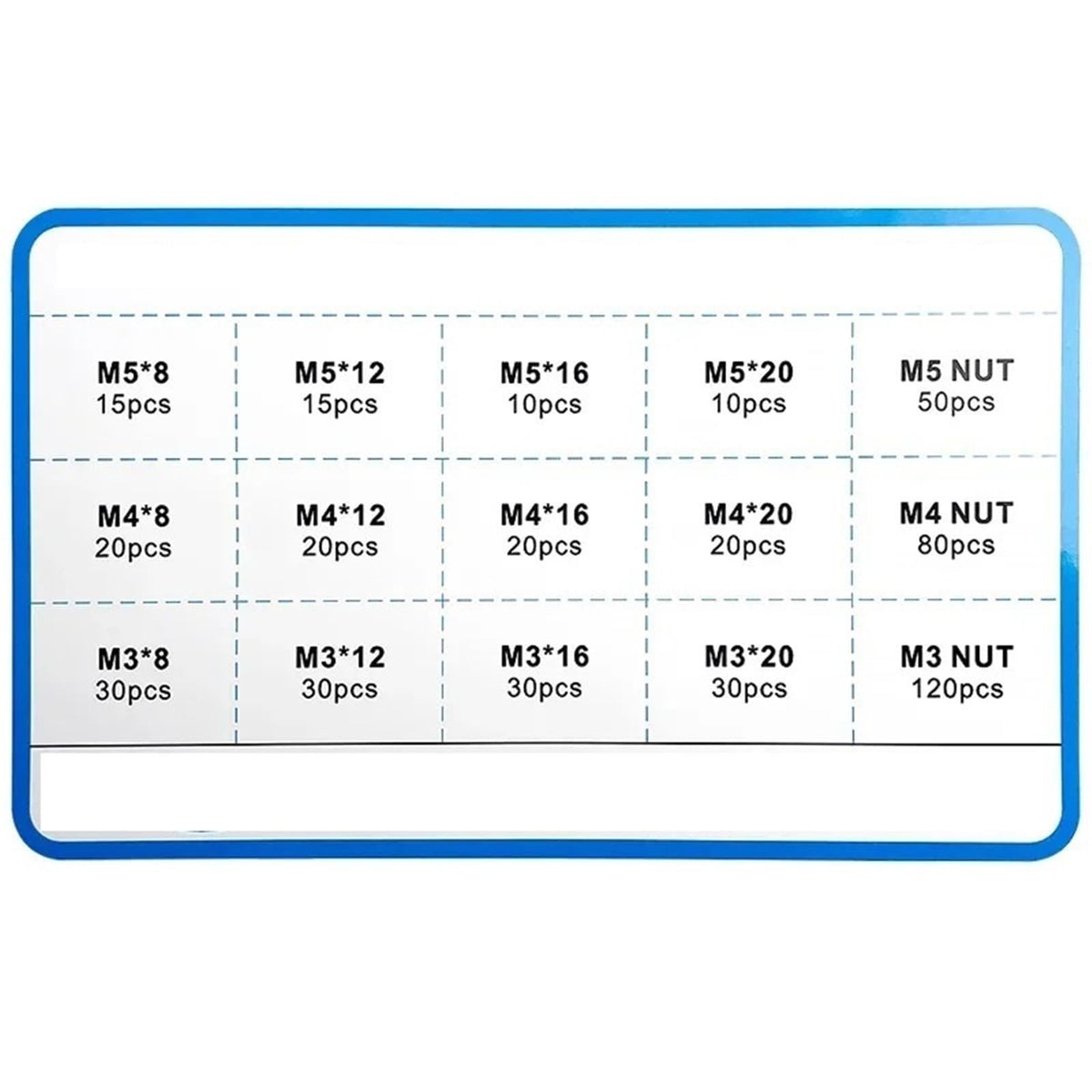 M3-M5 Stainless Steel Hex Socket Countersunk Screw Bolt Nut Kit 500pcs