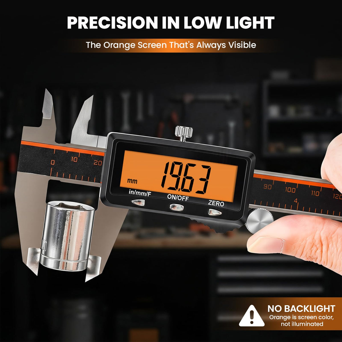 Rechargeable Digital Caliper with Large Display Measuring Tool