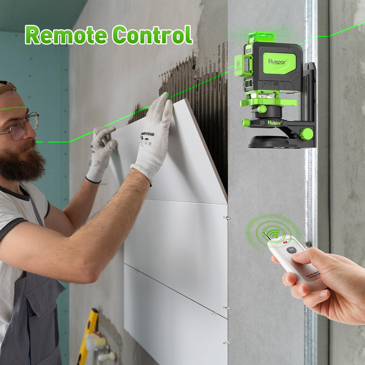 Huepar Laser Level 4x360 Self Leveling with Tall Tripod