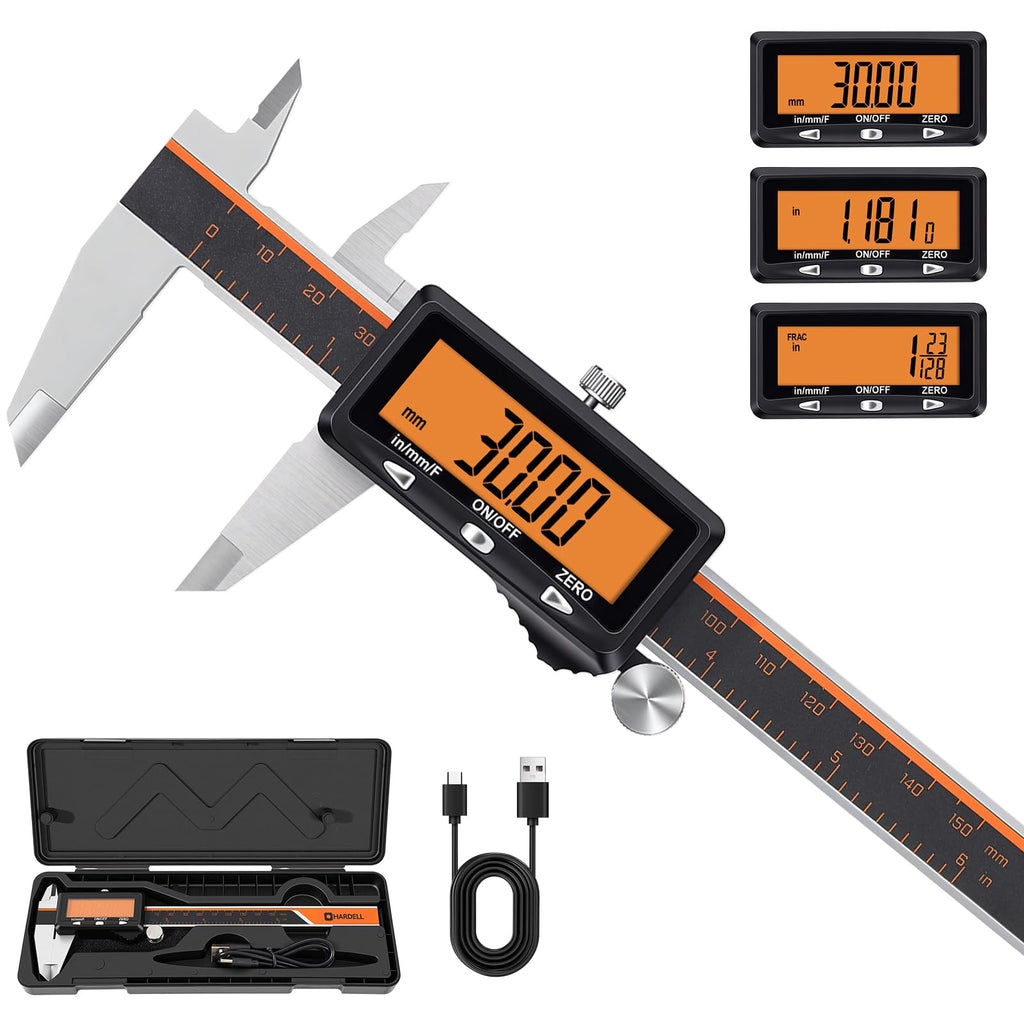 Rechargeable Digital Caliper with Large Display Measuring Tool