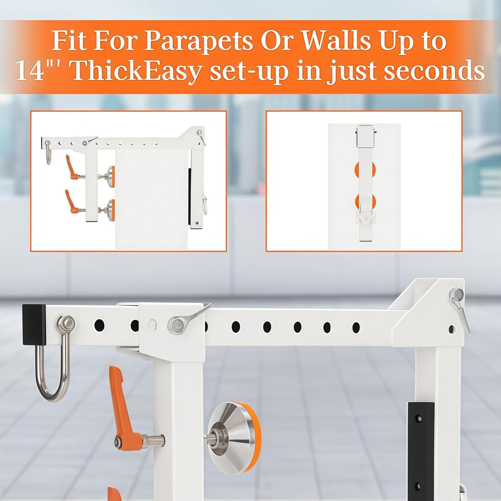 Roof Safety Anchor, Parapet Wall Clamp, Non-Penetrating Steel Anchor