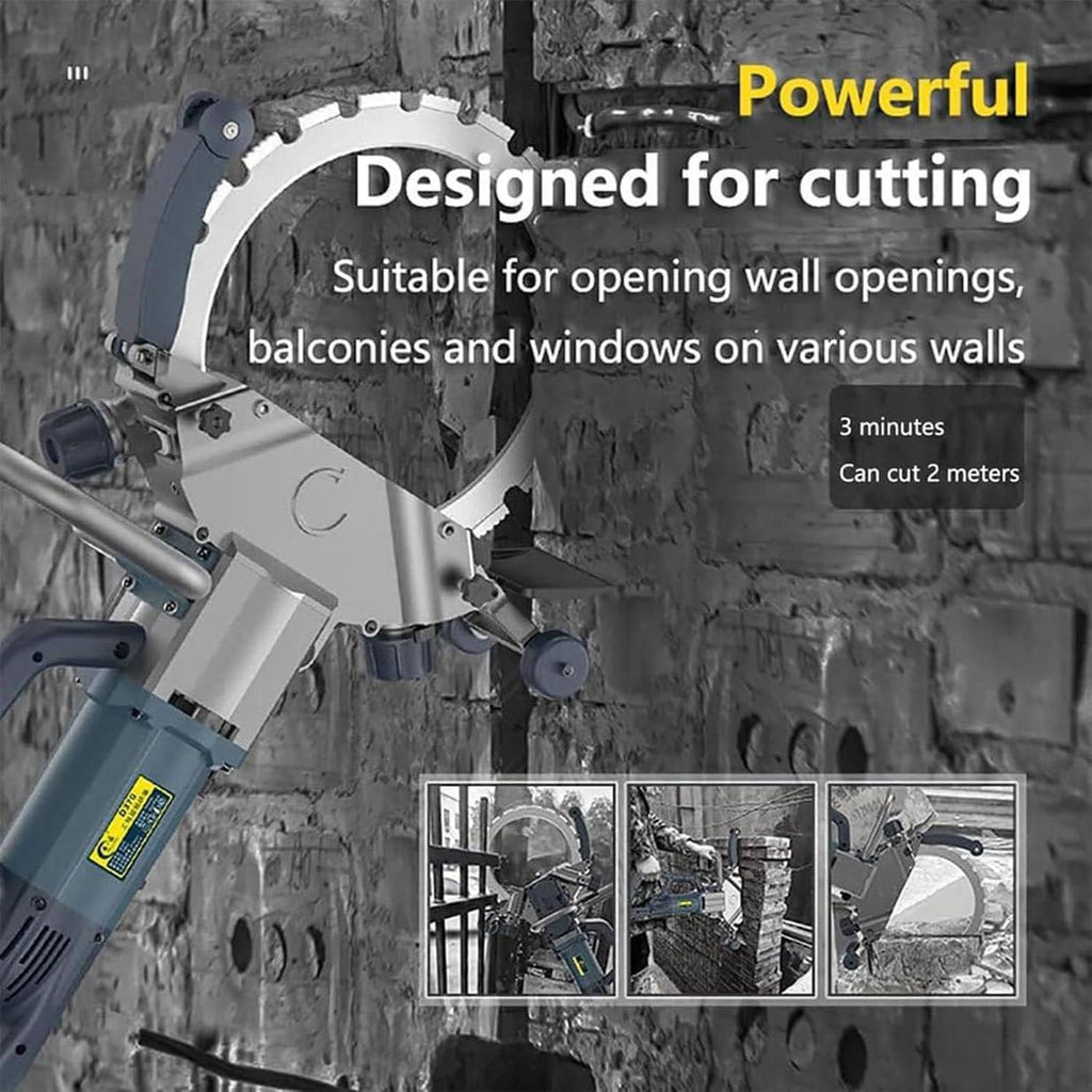 9800W Concrete Wall Cutting Machine with Water Pump 27cm Cutting Depth