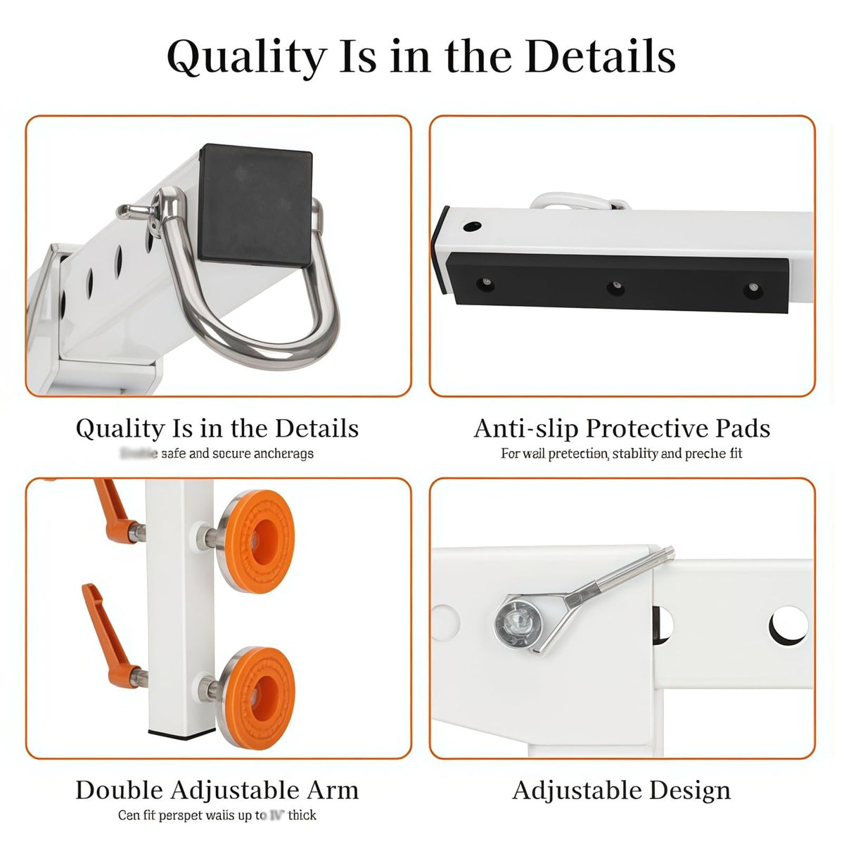 Roof Safety Anchor, Parapet Wall Clamp, Non-Penetrating Steel Anchor