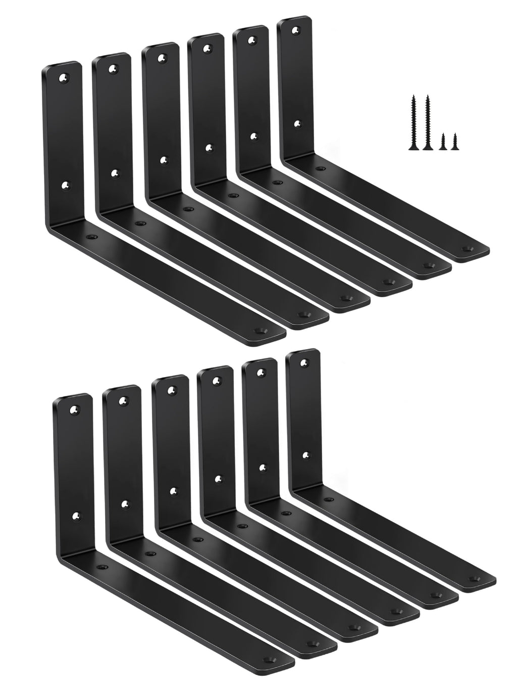L Shape Metal Shelf Brackets with Screws for Floating Shelves