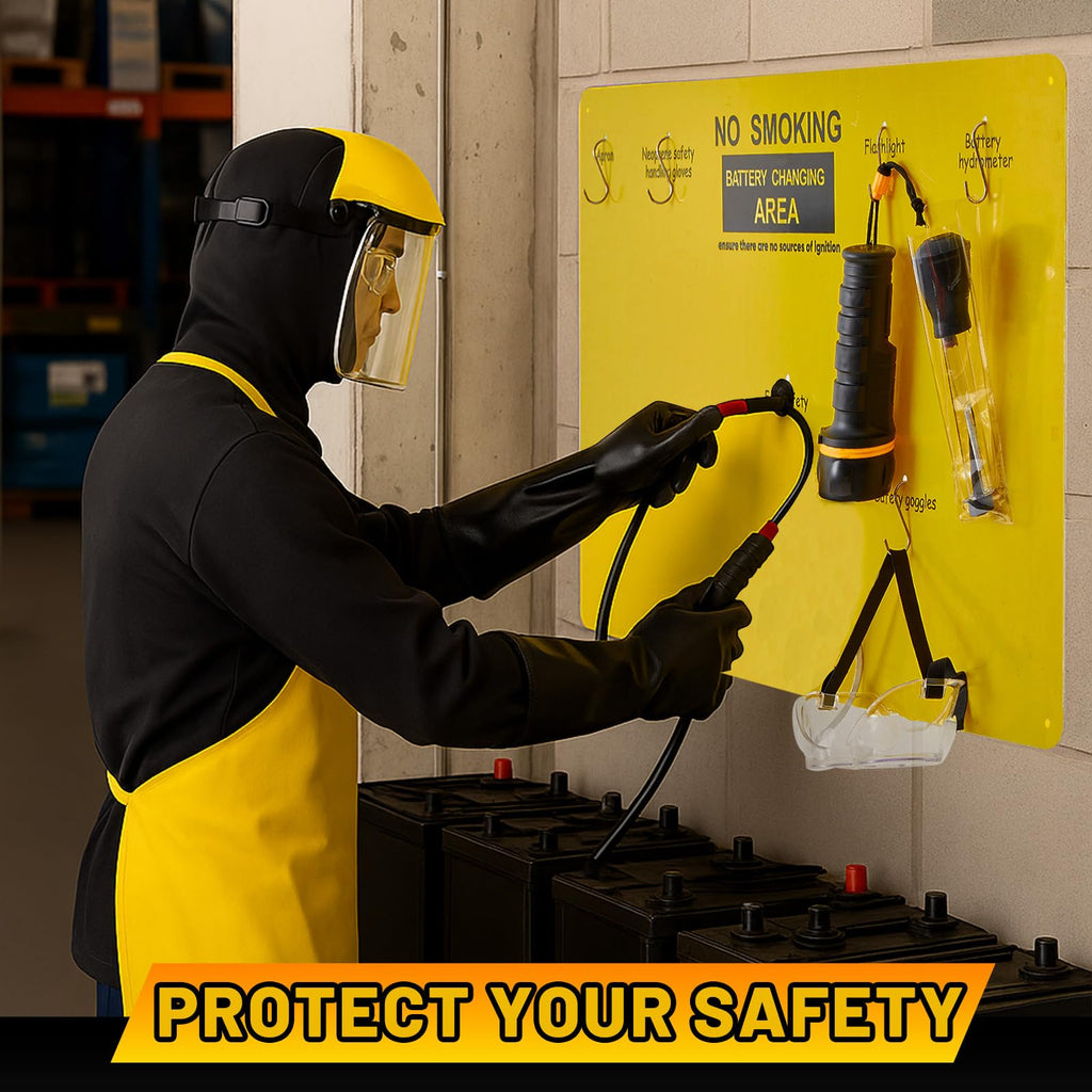 7 Pcs Complete Forklift Battery Protective Handling PPE Kit