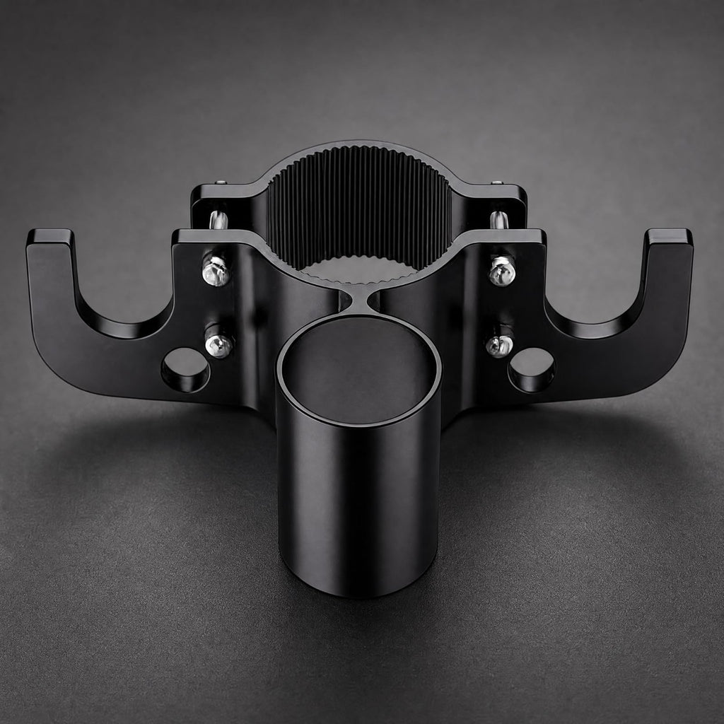 Aluminum Alloy Trailer Chain Holder with Ribbed Clamp Hook for Truck & RV