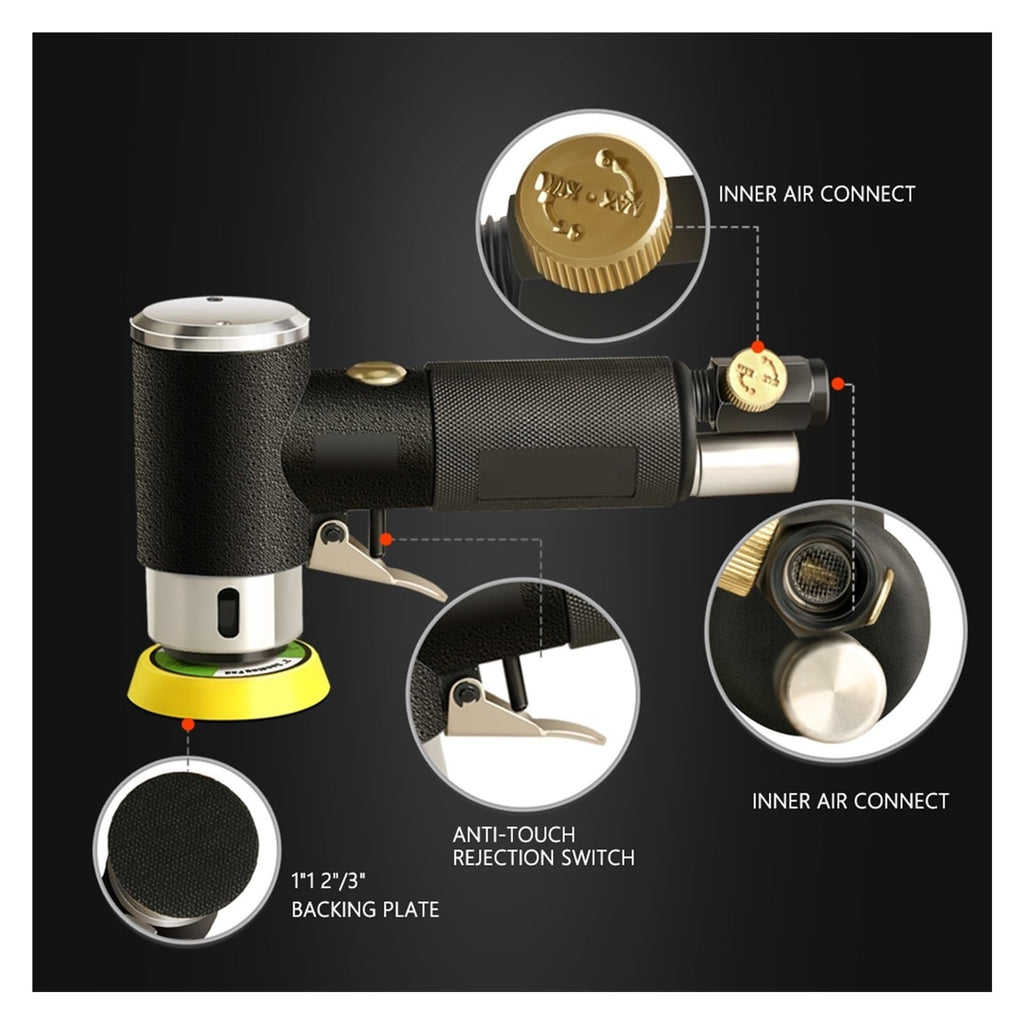 3mm Random Orbit Air Sander Pneumatic Polishing Tool for Car Polishing