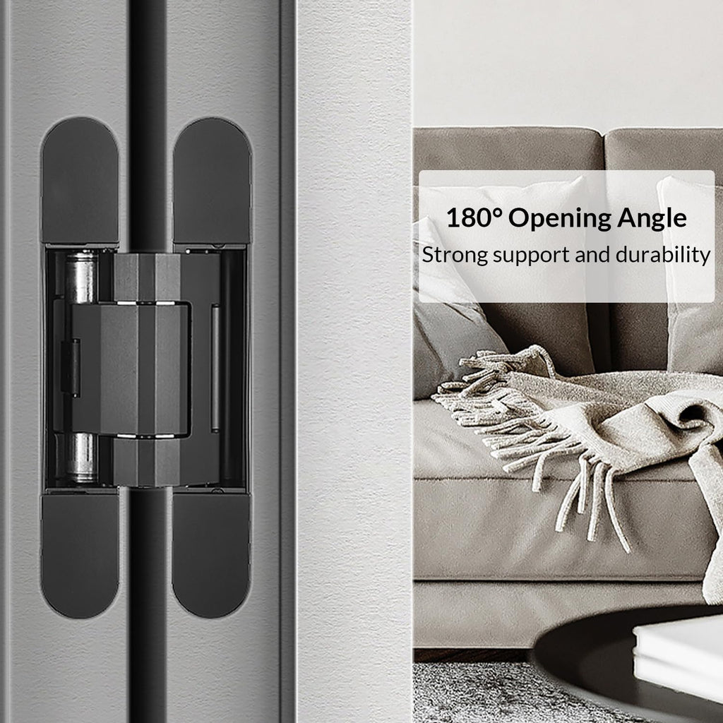 3D Adjustable Hydraulic Concealed Door Hinge Heavy Duty 180° Swing