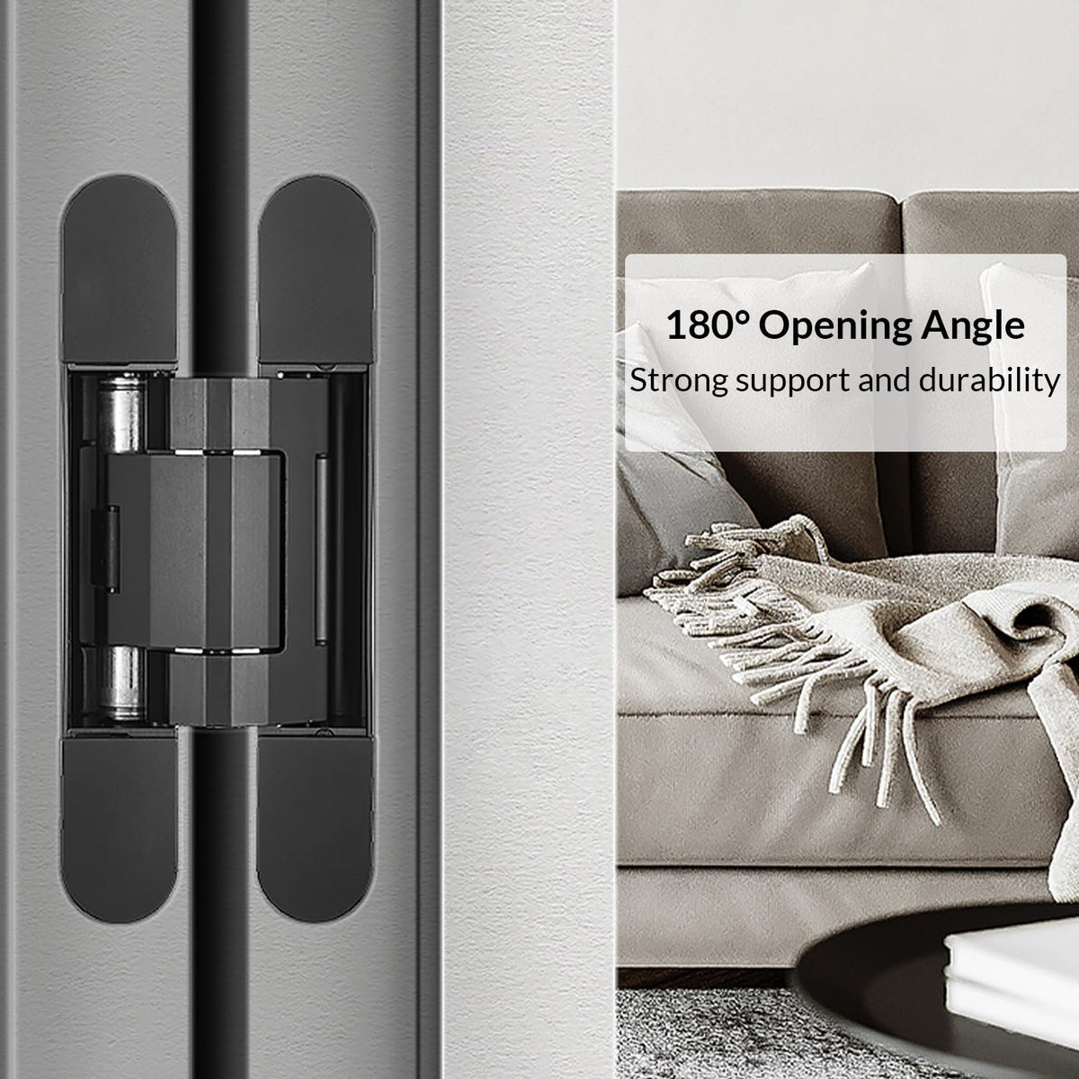 3D Adjustable Hydraulic Concealed Door Hinge Heavy Duty 180° Swing