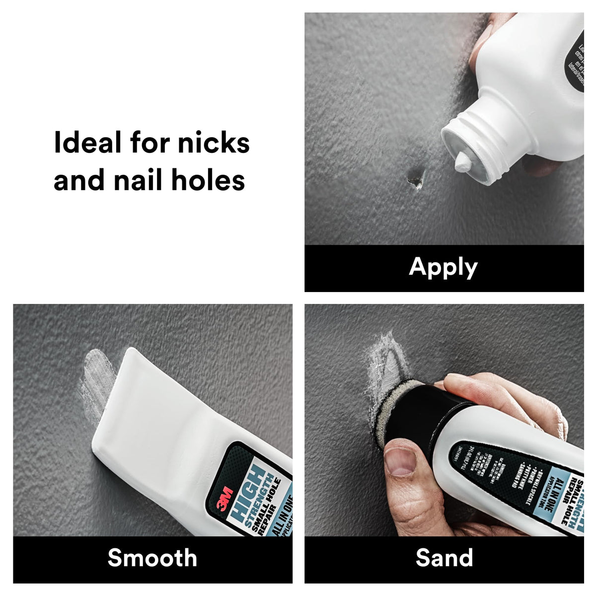 3M High Strength Small Hole Repair, All in One Applicator Tool
