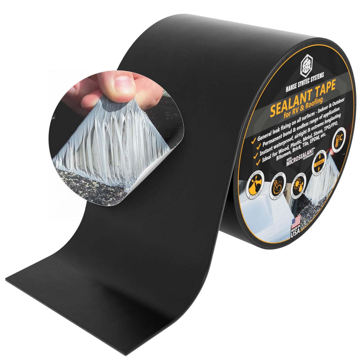 Waterproof Roofing Repair Tape with Micro Sealant UV & Weather Resistant