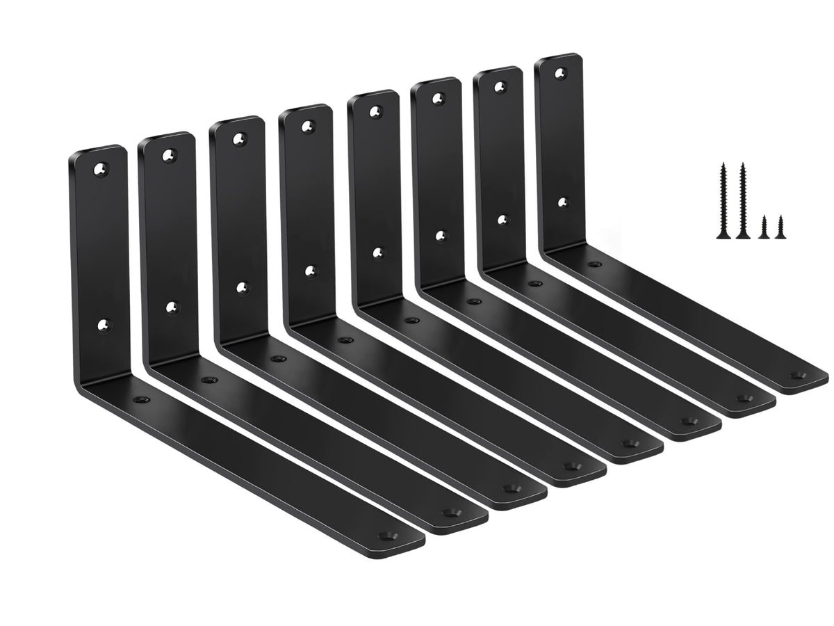 L Shape Metal Shelf Brackets with Screws for Floating Shelves