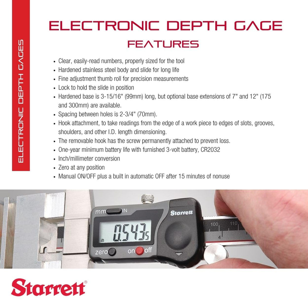 547-321A Digital Thickness Gauge 0-10mm 0.01mm Precision Measuring Tool