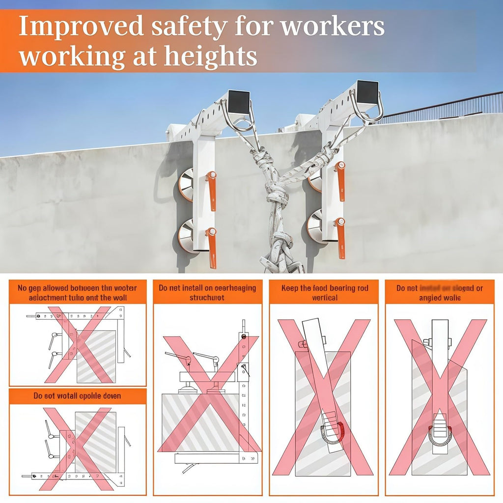 Roof Safety Anchor, Parapet Wall Clamp, Non-Penetrating Steel Anchor